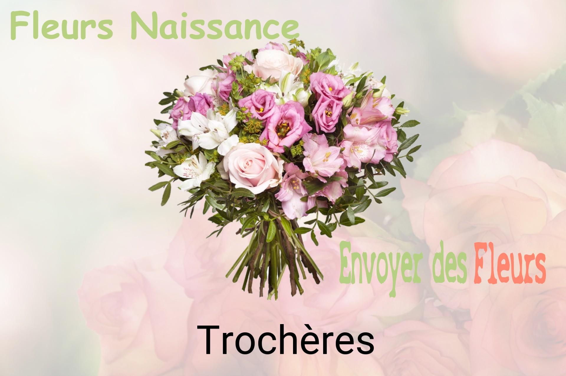 Bouquet de fleurs de naissance livré à Trochères